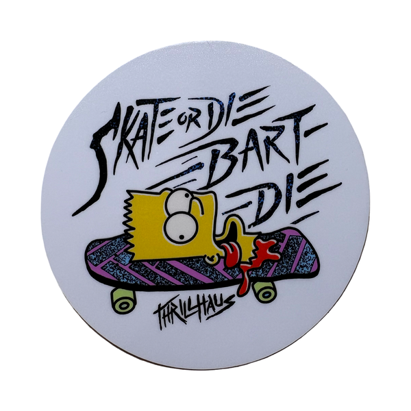 Skate or Die Bart Die Sticker