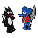 Itchy and Scratchy Enamel Pin Set