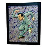 Pee Wee Skanker Framed Glitter Print