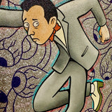 Pee Wee Skanker Framed Glitter Print