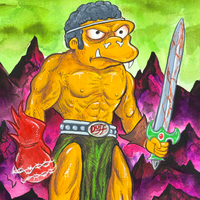 Moe The Bart-Ender Original Art