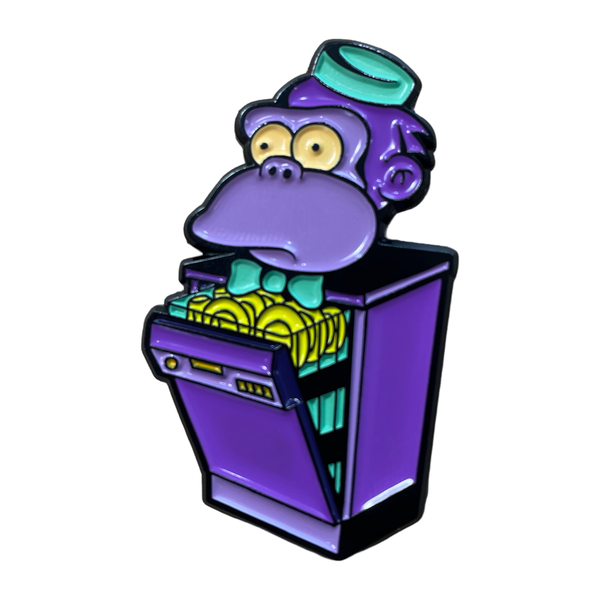 Purple Monkey Dishwasher Pin