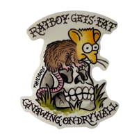 Ratboy on Skull Sticker