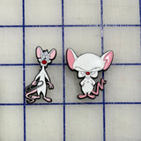 Pinky and the Brain Enamel Pin Set