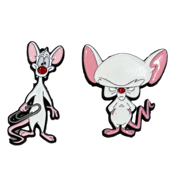 Pinky and the Brain Enamel Pin Set