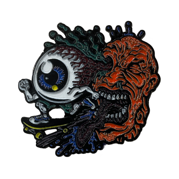 Exploding Skate Eye Enamel Pin