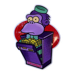 Purple Monkey Dishwasher Sticker