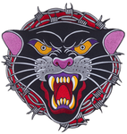 Barbed Panther Embroidered Backpatch