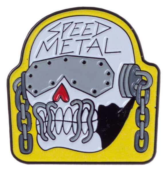 Speed Metal Skull Pin