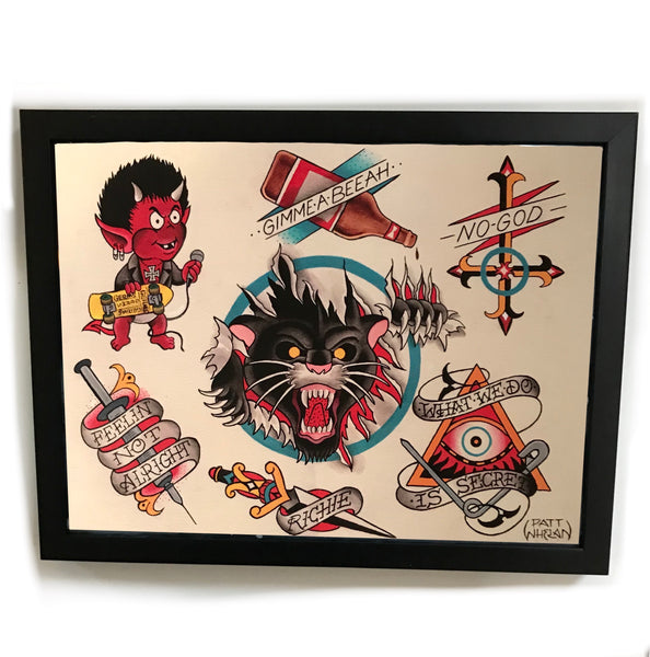 Germs Tattoo Flash poster